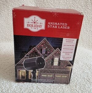 New Animated Star Laser Christmas Red Green Stars- Light Show Projector Timer